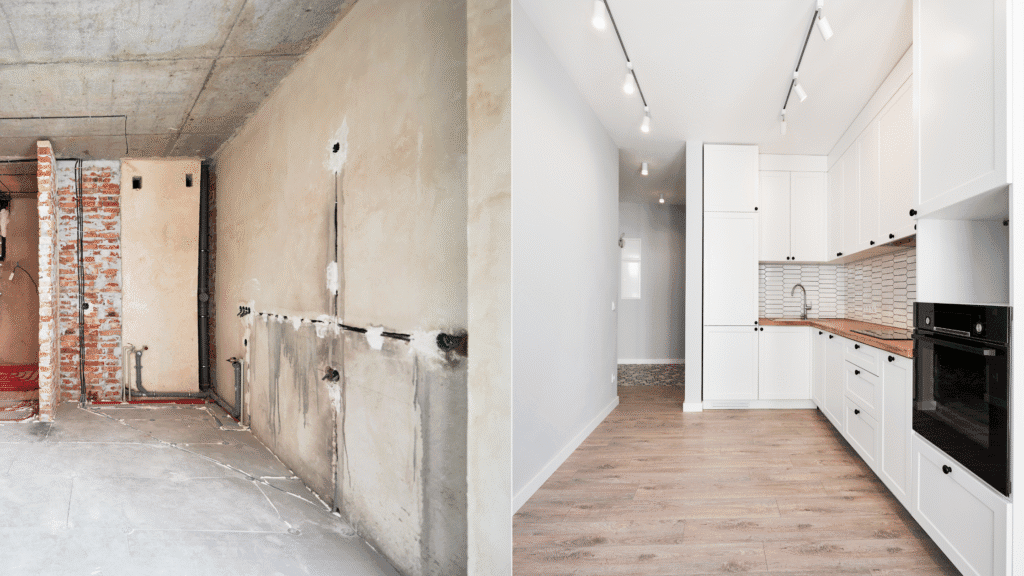 what is interior design before and after living room transformation